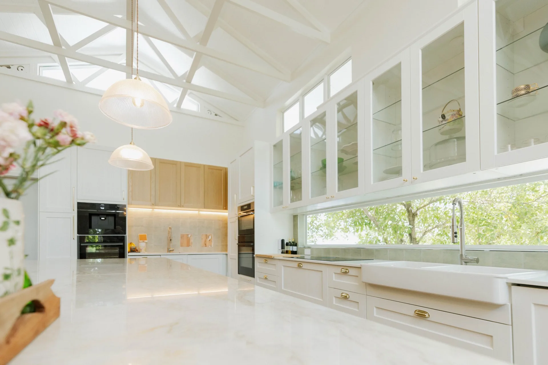 Legacy kitchen renovation — stone benchtop island detail