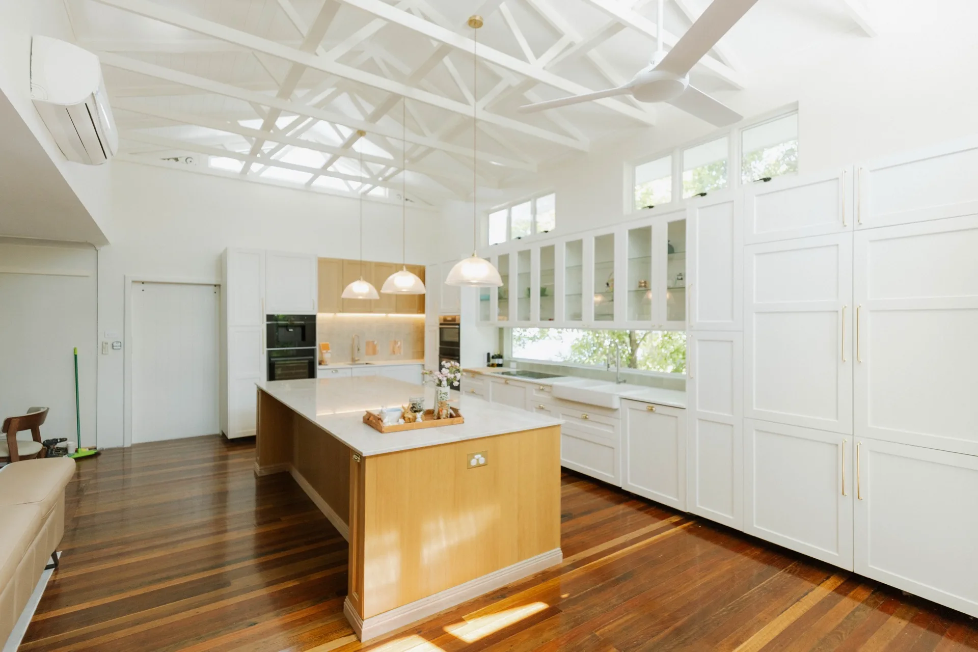 Legacy kitchen renovation — open plan kitchen with island and timber floors